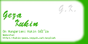 geza kukin business card